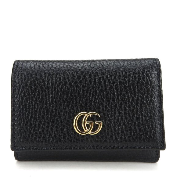 GUCCI Black Leather GG Marmont Wallet - Picture 1 of 11